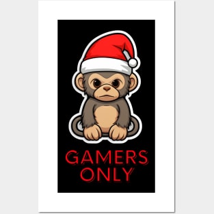 Gamers Only Christmas Monkey Posters and Art